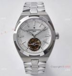 EUR Factory Best Edition Copy Vacheron Constantin Overseas tourbillon Watch Silver Dial
